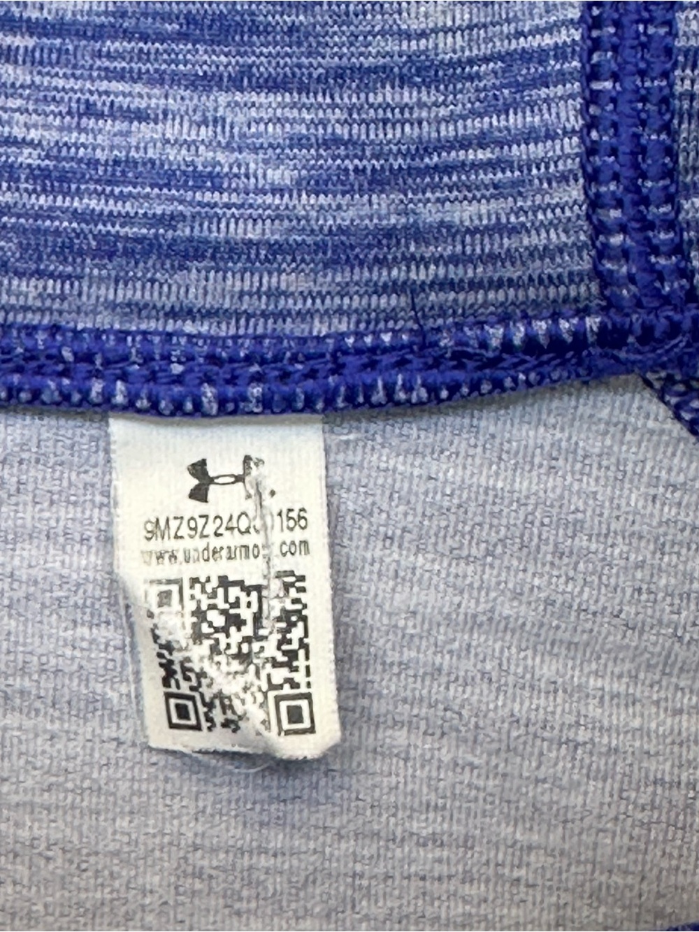 Under Armour Heathered Blue Performance thermal Long Sleeve high neck pullover - Picture 3 of 4